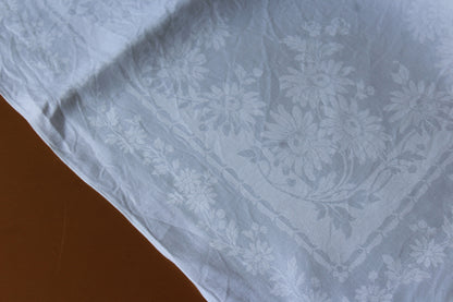 Pair Irish Linen Damask Tablecloths - Kernow Furniture