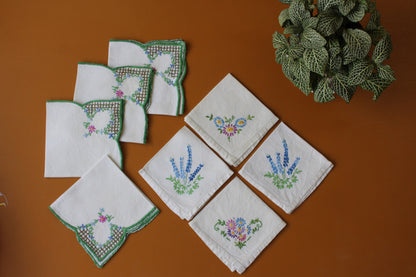 2 Sets Vintage Napkins - Kernow Furniture