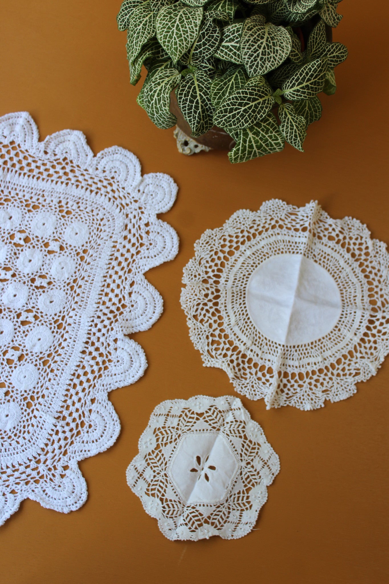 Vintage Hand Made Doilies - Kernow Furniture