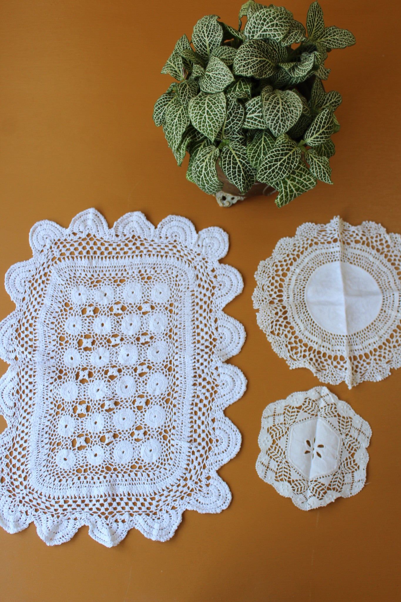 Vintage Hand Made Doilies - Kernow Furniture