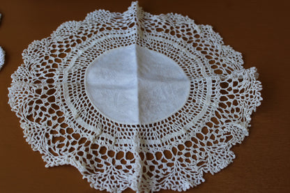 Vintage Hand Made Doilies - Kernow Furniture