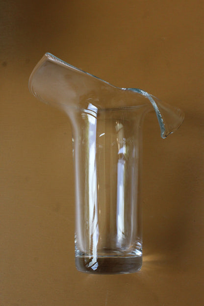 Contemporary Clear Glass Vase - Kernow Furniture