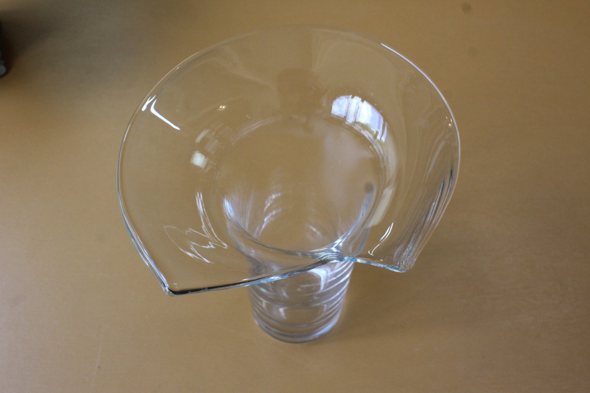 Contemporary Clear Glass Vase - Kernow Furniture