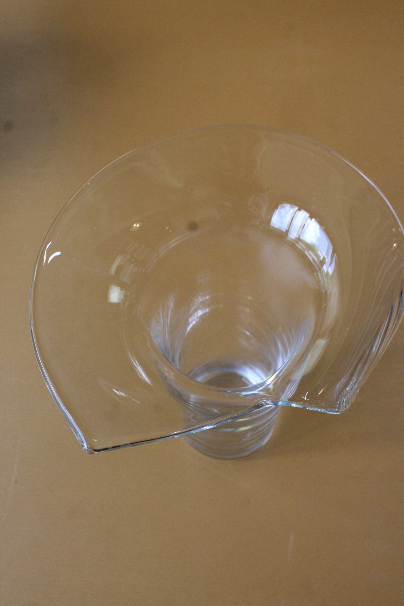 Contemporary Clear Glass Vase - Kernow Furniture