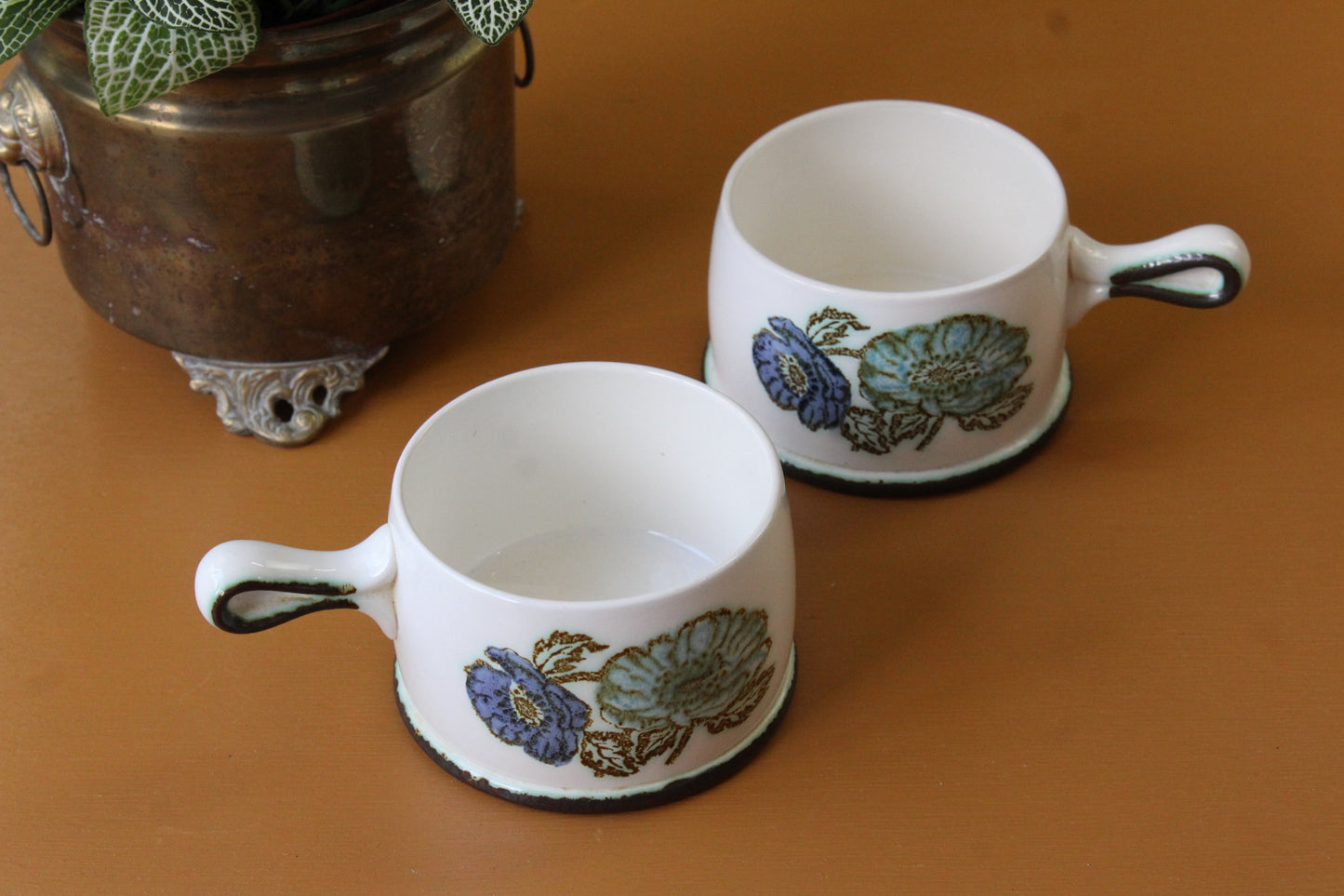 Pair Wedgwood Iona Soup Bowls - Kernow Furniture