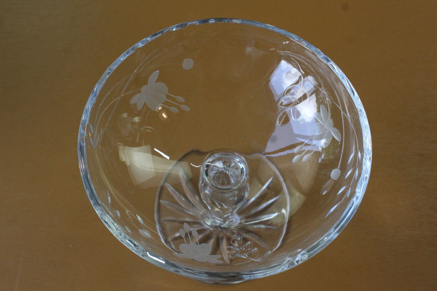 Etched Glass Bon Bon Dish - Kernow Furniture