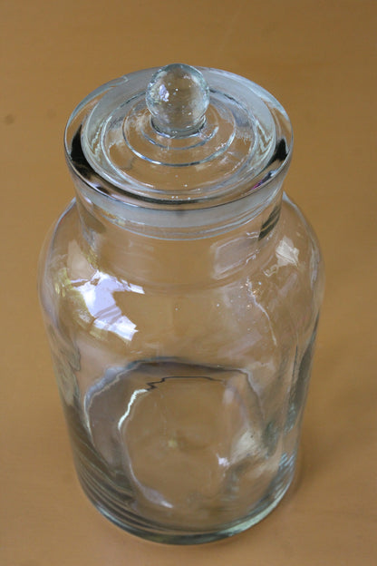 Large Vintage Glass Sweet Jar - Kernow Furniture