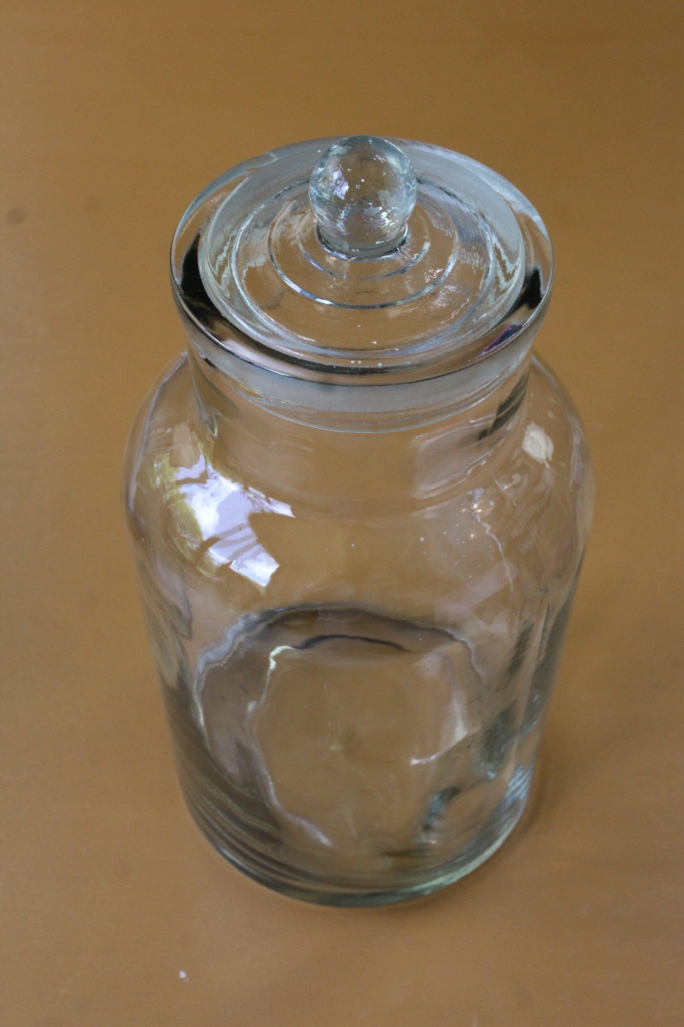 Large Vintage Glass Sweet Jar - Kernow Furniture