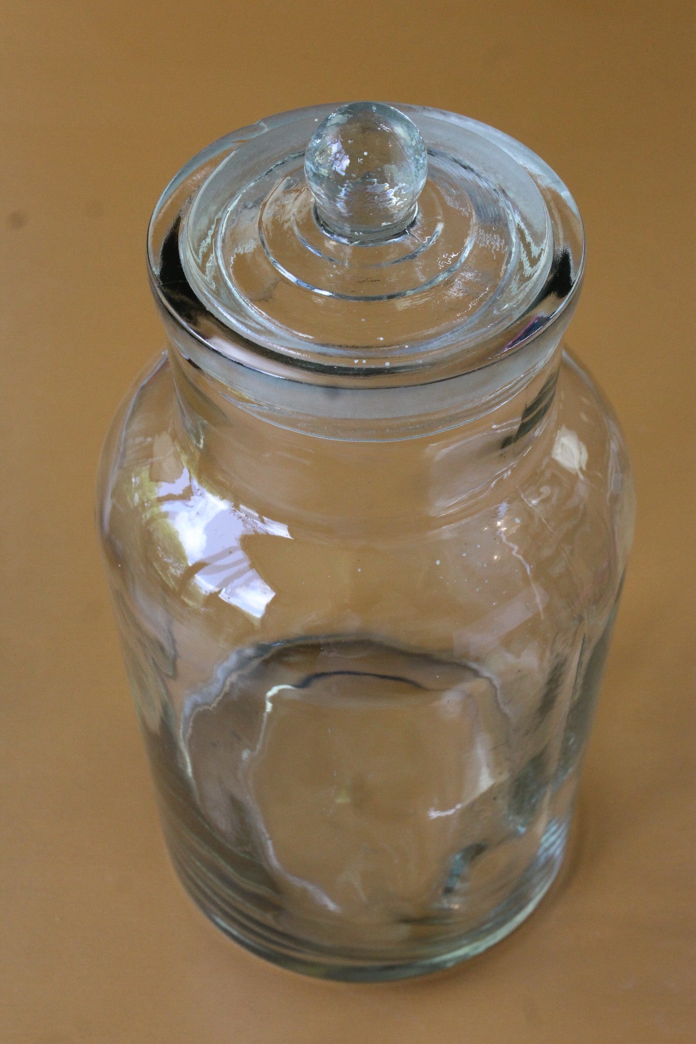 Large Vintage Glass Sweet Jar - Kernow Furniture