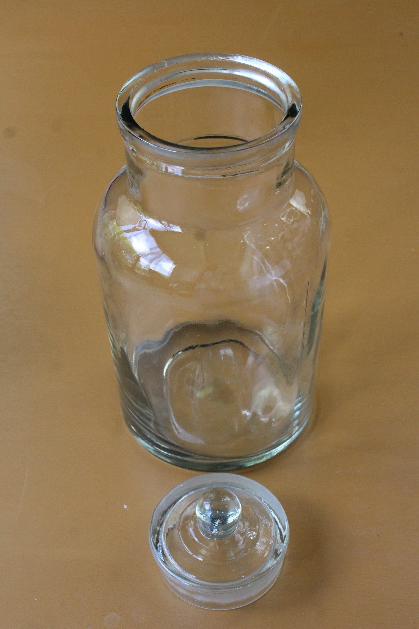 Large Vintage Glass Sweet Jar - Kernow Furniture