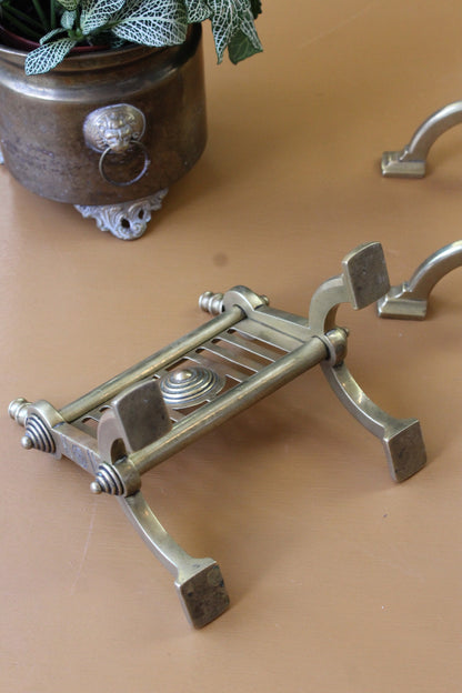 Victorian Aesthetic Movement Fire Dogs Tool Rest - Kernow Furniture