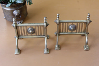 Victorian Aesthetic Movement Fire Dogs Tool Rest - Kernow Furniture