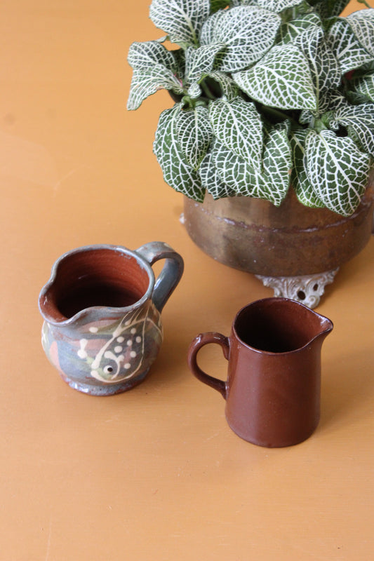 Pair Small Decorative Milk Jugs - Kernow Furniture