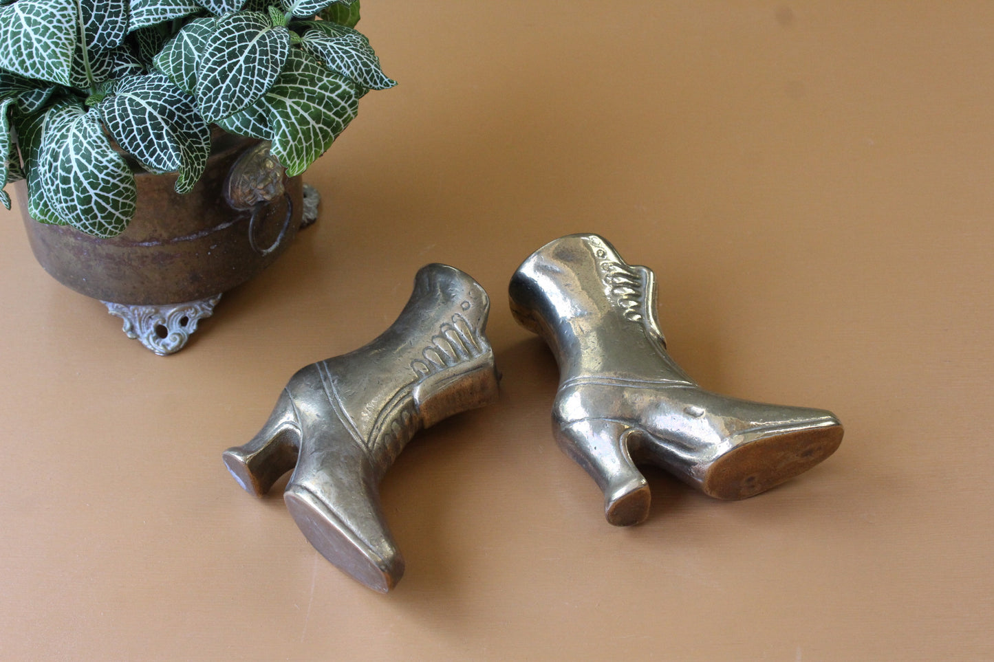 Pair Brass Boots - Kernow Furniture