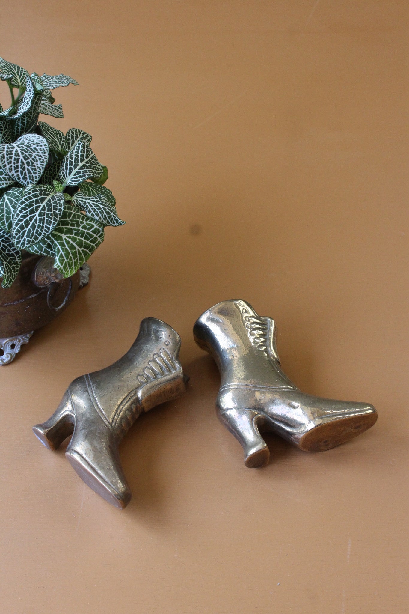 Pair Brass Boots - Kernow Furniture