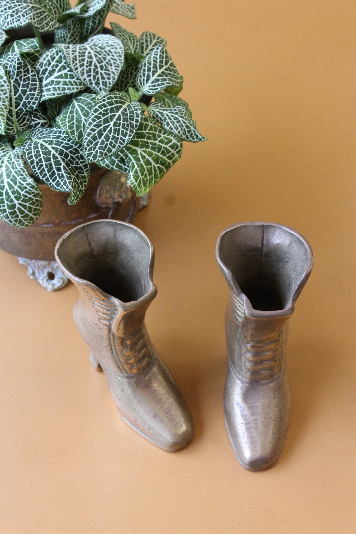 Pair Brass Boots - Kernow Furniture