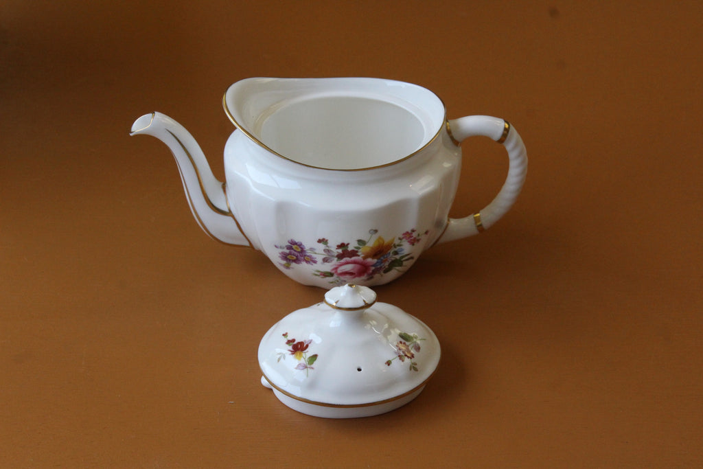 Royal Crown Derby Teapot - Derby Posies - Kernow Furniture