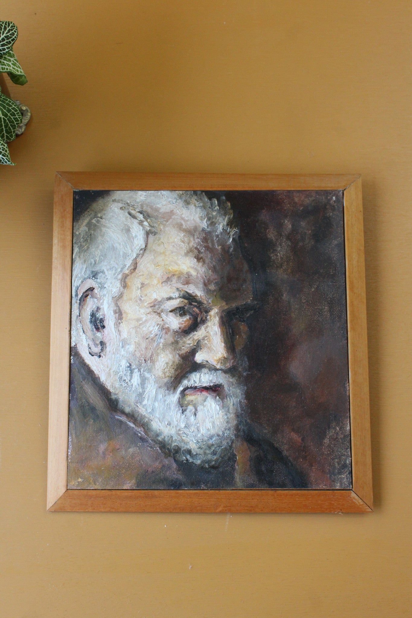 Oil On Board Portrait of Old Man Framed - Kernow Furniture