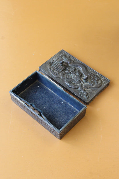 Chinese rectangular Spelter Box - Kernow Furniture