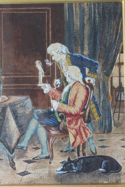 Pair Antique Watercolours - R Hall - Connoisseurs - Kernow Furniture