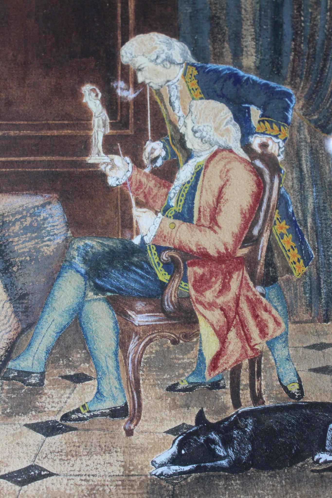 Pair Antique Watercolours - R Hall - Connoisseurs - Kernow Furniture