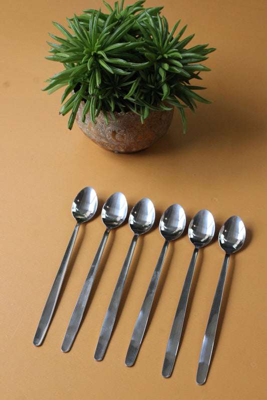 6 Stainless Sundae Spoons - Kernow Furniture