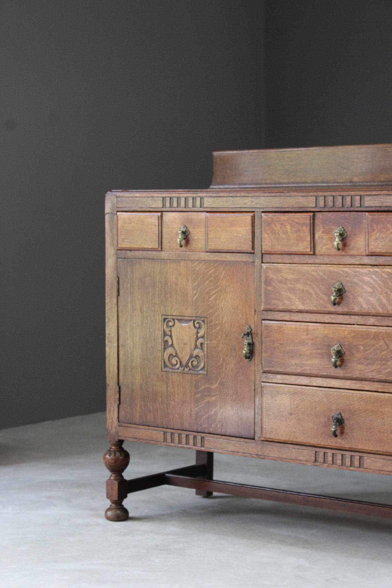 Antique Oak Sideboard - Kernow Furniture