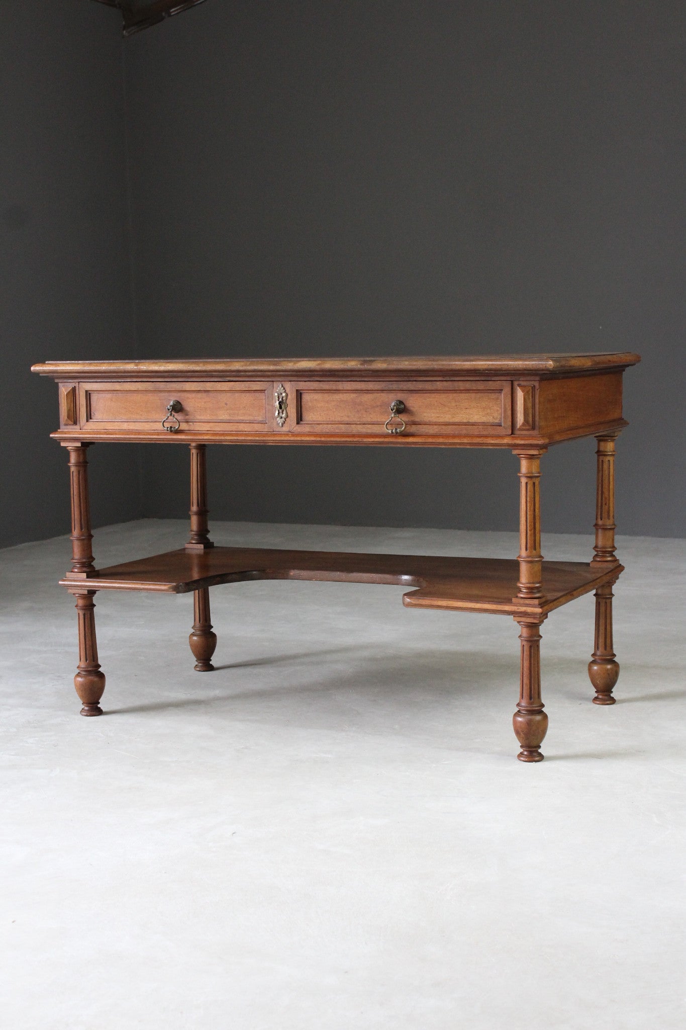 Antique French Mahogany Console Table - Kernow Furniture