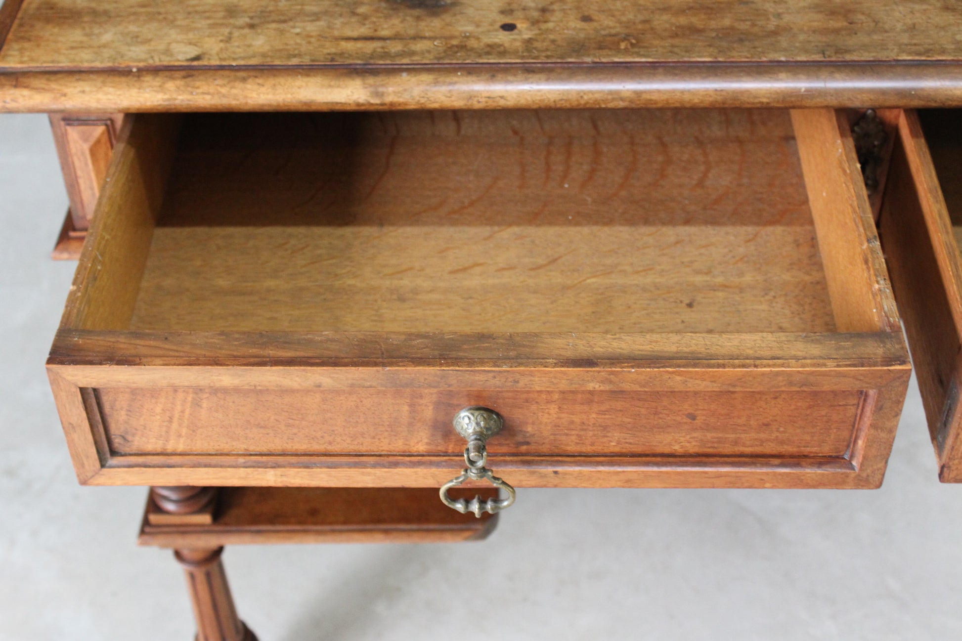 Antique French Mahogany Console Table - Kernow Furniture