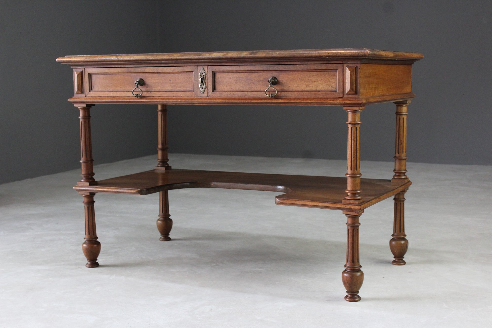 Antique French Mahogany Console Table - Kernow Furniture