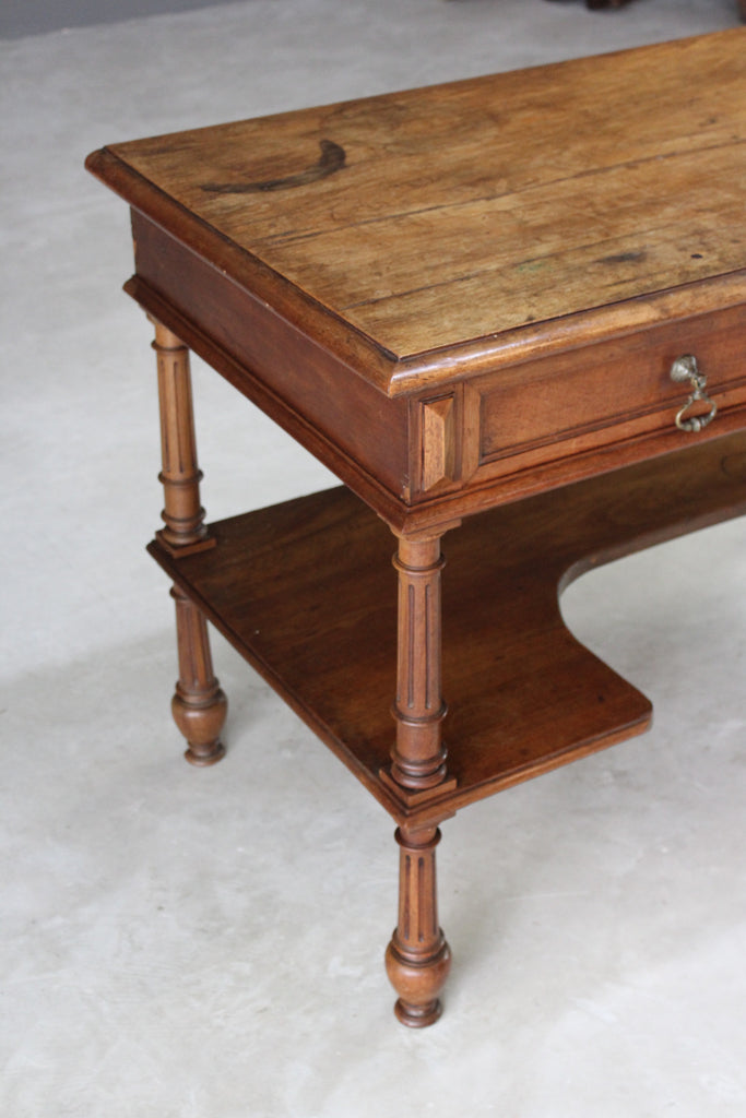 Antique French Mahogany Console Table - Kernow Furniture