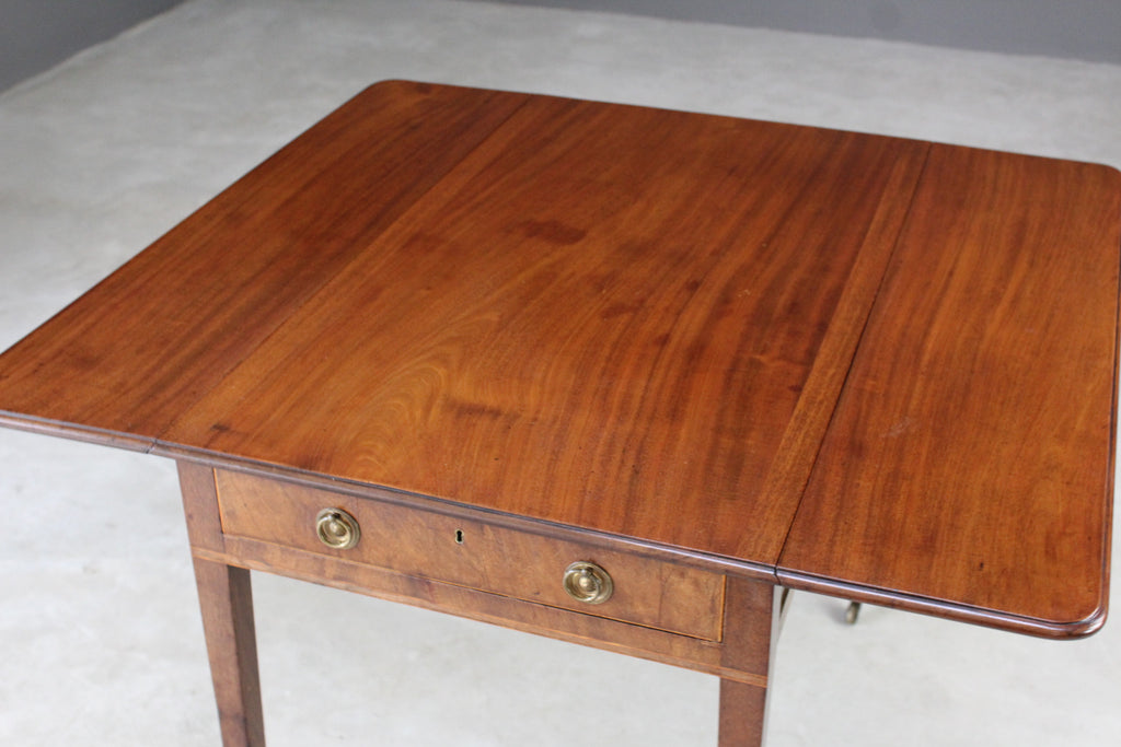 Crossbanded Mahogany Pembroke Table - Kernow Furniture
