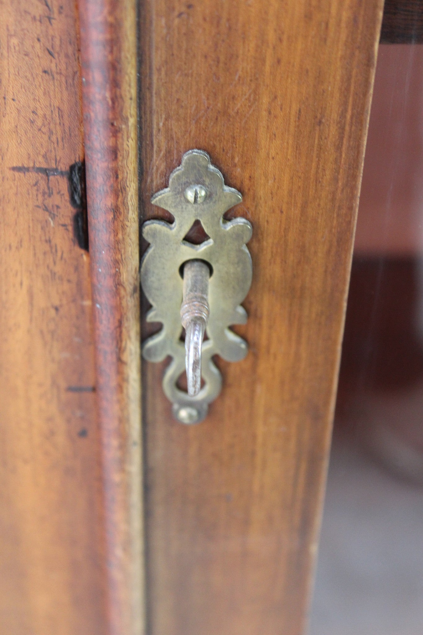 Mahogany Glazed Bookcase - Kernow Furniture