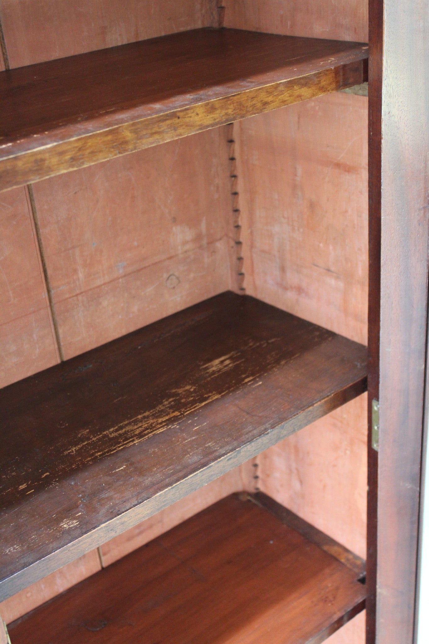 Mahogany Glazed Bookcase - Kernow Furniture