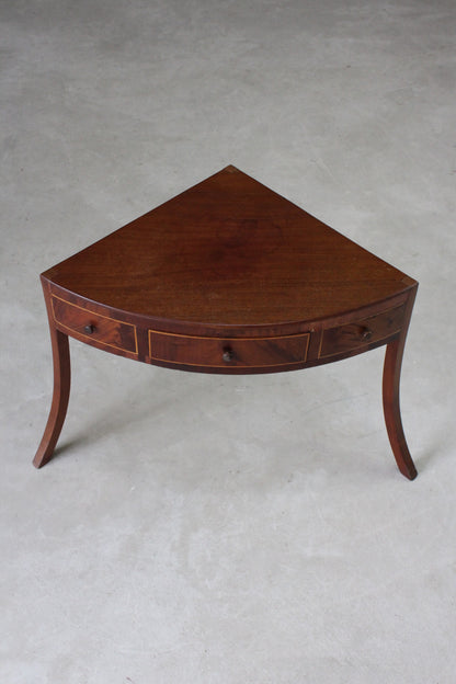 Mahogany Corner Side Table - Kernow Furniture