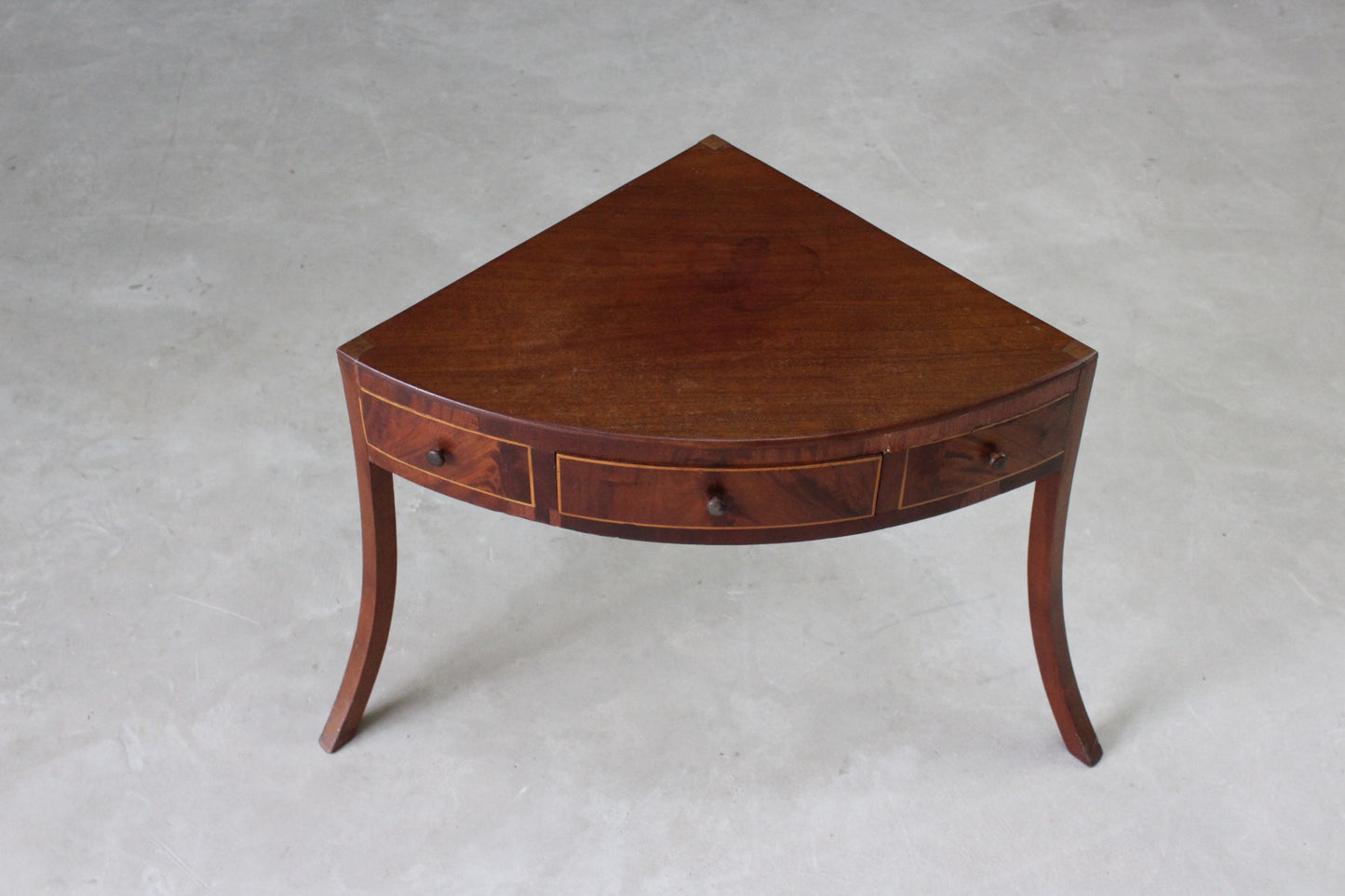 Mahogany Corner Side Table - Kernow Furniture