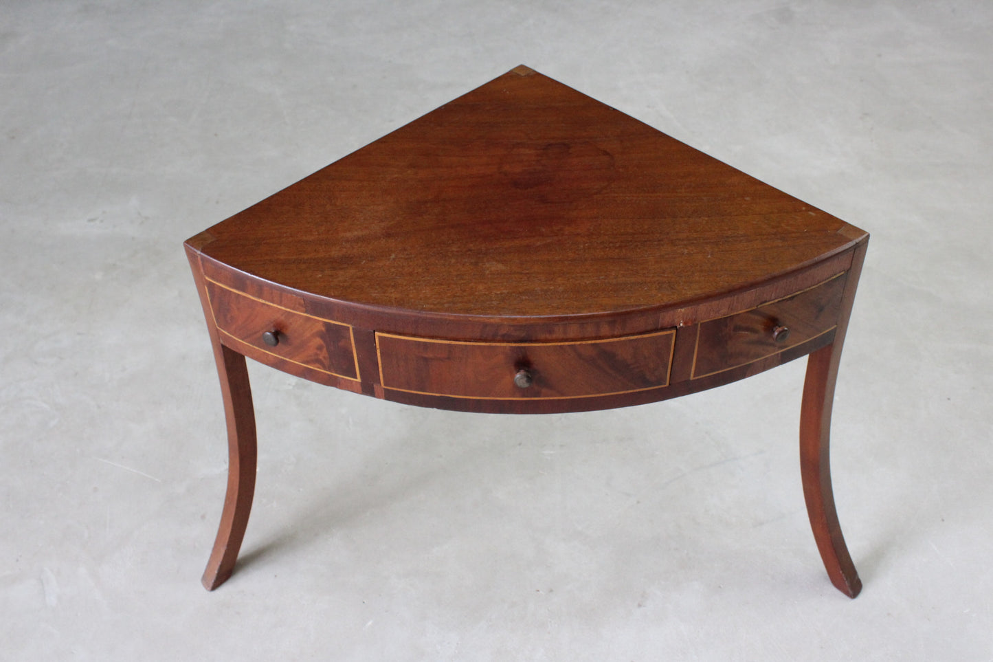 Mahogany Corner Side Table - Kernow Furniture