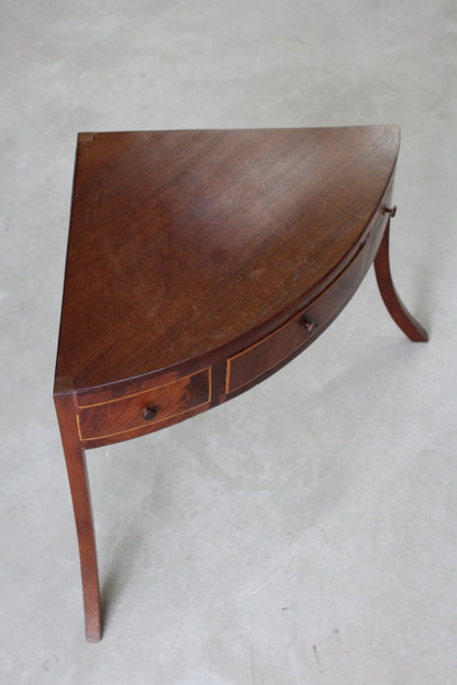 Mahogany Corner Side Table - Kernow Furniture