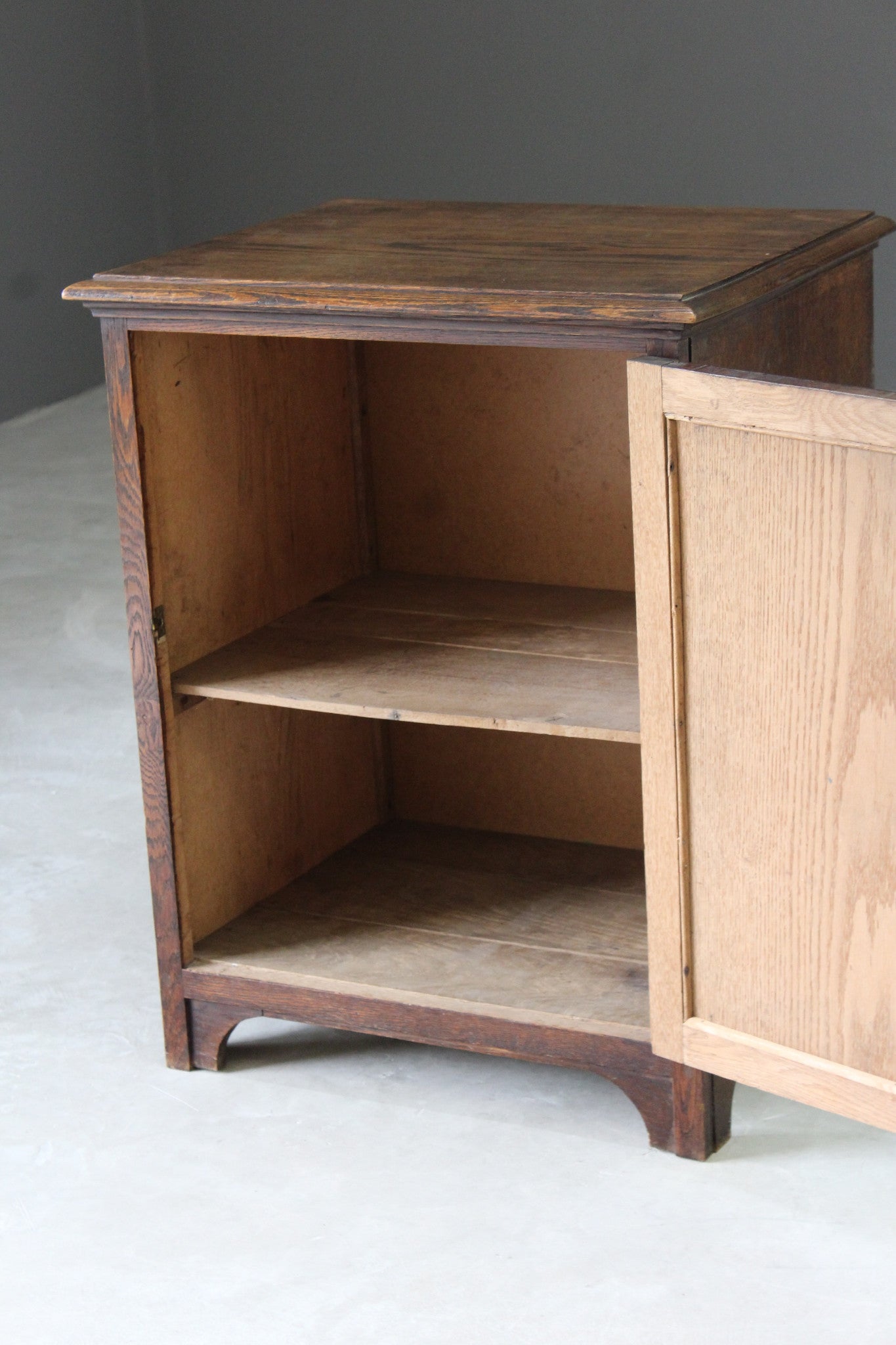 Carved Oak Single Cupboard - Kernow Furniture