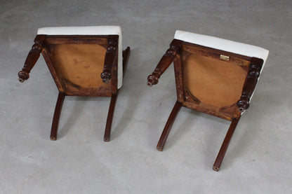 Set 6 Victorian Walnut Dining Chairs - Kernow Furniture