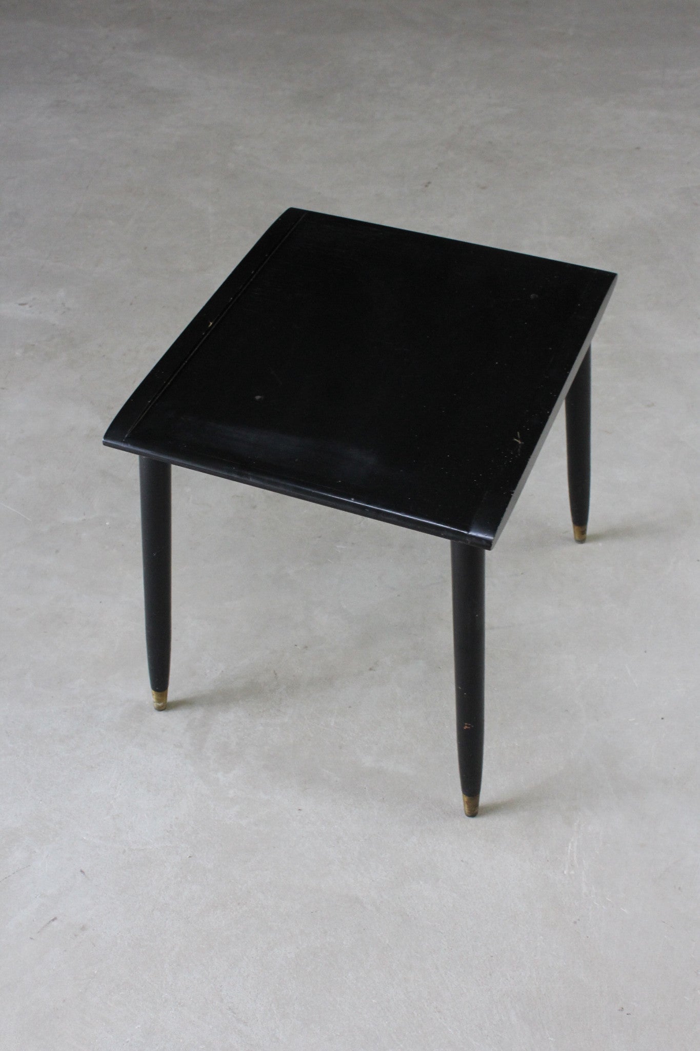 Retro Black Lacquer Square Coffee Table - Kernow Furniture