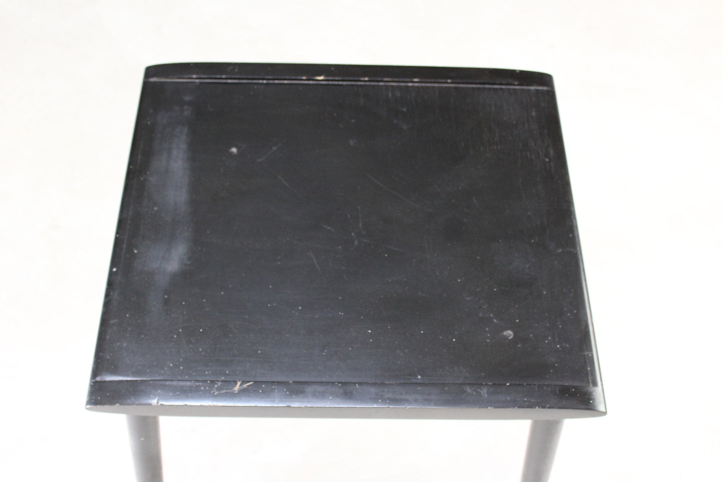 Retro Black Lacquer Square Coffee Table - Kernow Furniture