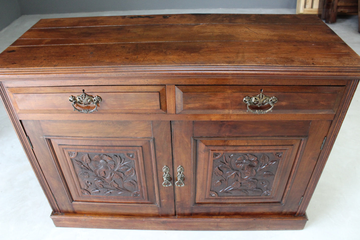 Antique Edwardian Mahogany Sideboard - Kernow Furniture