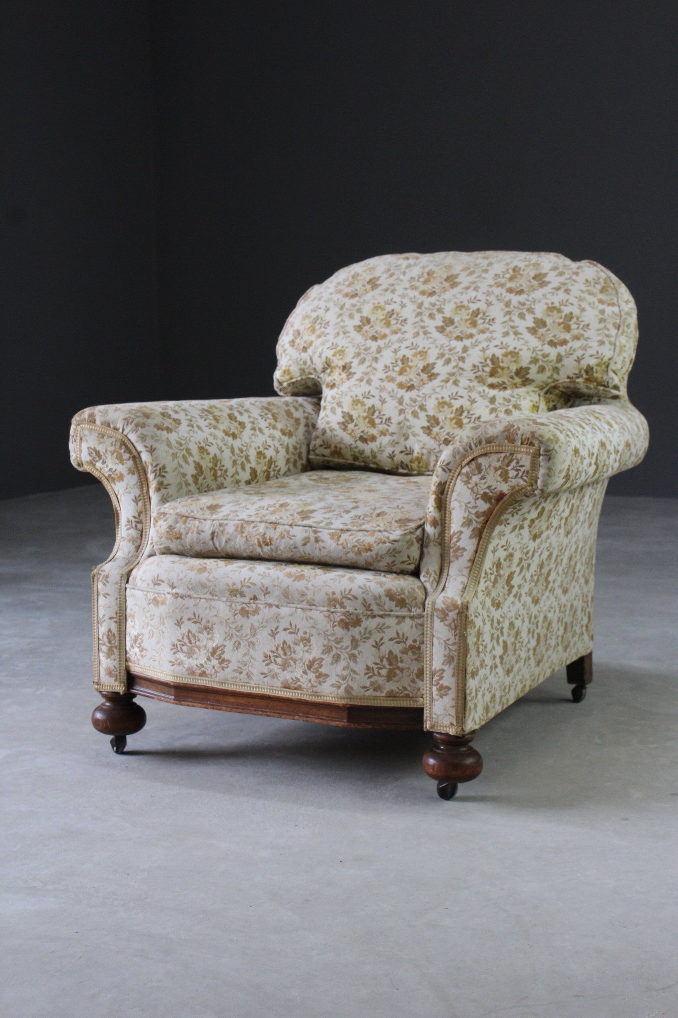 Antique Upholstered Armchair - Kernow Furniture