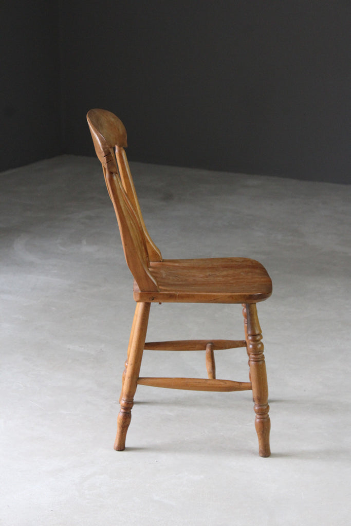 Single Beech Lathe Back Kitchen Chair - Kernow Furniture