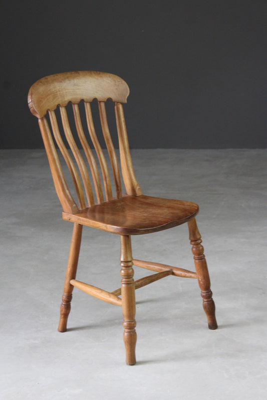 Single Beech Lathe Back Kitchen Chair - Kernow Furniture