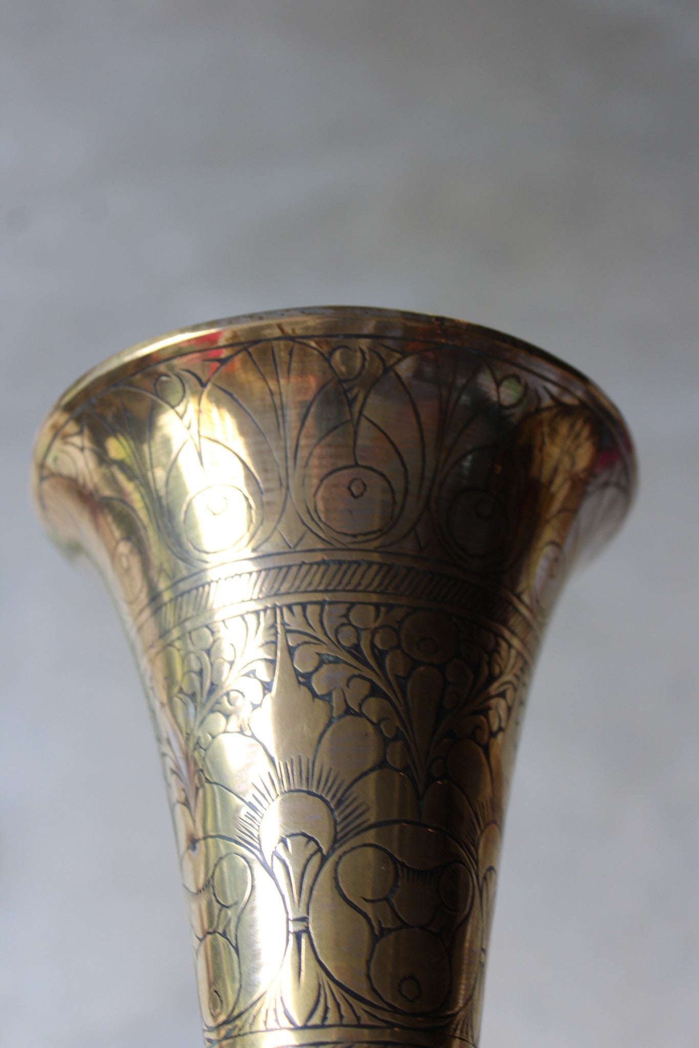 Large Eastern Brass Vase - Kernow Furniture