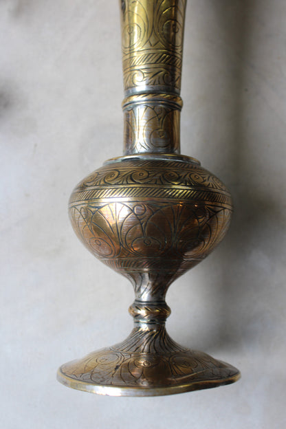 Large Eastern Brass Vase - Kernow Furniture