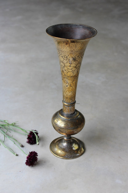 Large Eastern Brass Vase - Kernow Furniture