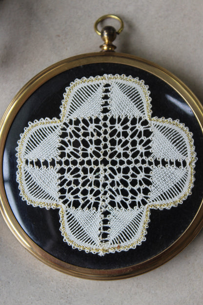 Small Framed Lace Crochet - Kernow Furniture